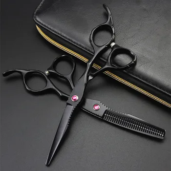 Nový Profesionálny 6-palcový kadernícke nožnice nastaviť Salon professional modelovanie z nehrdzavejúcej ocele holič nožnice dodávky