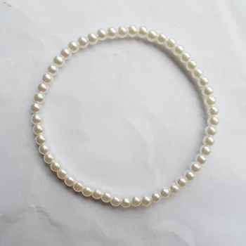 Nový štýl jemné kvality 4 MM perlový náramok,módne 4 mm pearl úsek náramok, pôvodné veľkoobchod perlový náramok s elastické