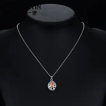Nový štýl strieborné pozlátené Crystal náhrdelník prívesok pre ženy šperky Halskette vyložená kamenným svadobné Svadobné Šperky