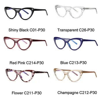Okuliare Pre Ženy Plné Rim TR90 a CP Rám Eyewears Fashional Anti-Modré Svetlo Optické Okuliare