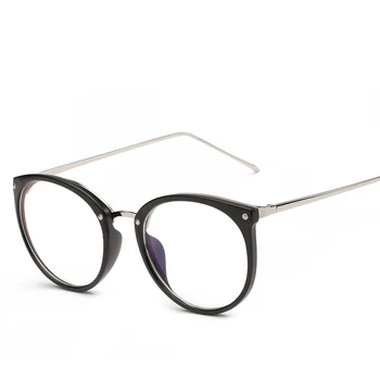 Okuliare Rámy Optické Okuliare, Rám na Okuliare, Rám krátkozrakosť okrúhle kovové muži ženy unisex okuliare okuliare oculos de grau