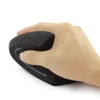 Optické Vertikálne Myši 2.4 G Bezdrôtové pripojenie USB Myší 3 Nastaviteľné 1000/1200/1600 DPI Fit Pravej Strane Užívateľov Myši pre PC, Notebook