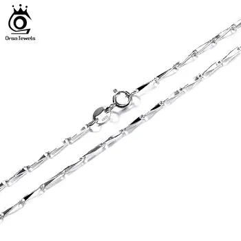 ORSA ŠPERKY 925 Sterling Silver Náhrdelníky Pre Ženy, Mužov Silver Reťazí 45 cm Dlhé Strieborné Šperky Drop Shipping Darček OSC01