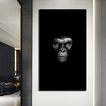 OUCAG Čierne Opice Plátne, Plagát, Maľovanie Gorila Zvierat Plagáty a Tlačí na Steny Umenie Fotografie Cuadros Domova Pre Obývacia Izba