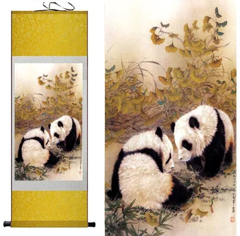 Panda maľovanie tradičné Čínske Umenie Maľba na hodváb prejdite panda umenie maľba panda obrázok