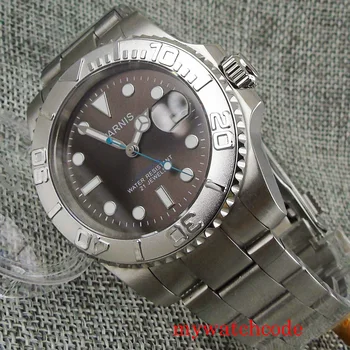 Parnis 40 mm mužov náramkové hodinky miyota 8215 automatický pohyb sapphire crystal dátum indikátor náramok z nerezovej ocele