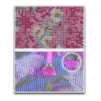 Plné Námestie Diamond výšivky Cross stitch lienka Full Round-Diamond mozaiky Daisy DIY 3D Diamond maľovanie kvet krajiny