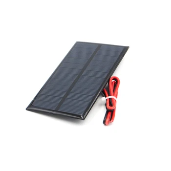 Polykryštalických Solárnych panelov 6V 1Watt s 30 cm predĺžiť kábel DIY Nabíjačka Modul Mini Solárne drôtu, hračky