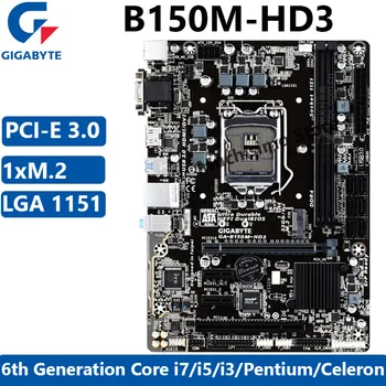 Používa GIGABYTE GA-B150M-HD3 Zásuvky LGA1151 Doske Pôvodnej Plochy DDR4 32GB PCI-E 3.0 M. 2 Doske Micro ATX Počítača