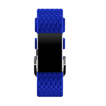 Pre Fitbit poplatok 2 séria 3D diamond tvarované silikónové Pre Fitbit Poplatok 2 frontier/classic popruh náramok náhradné príslušenstvo