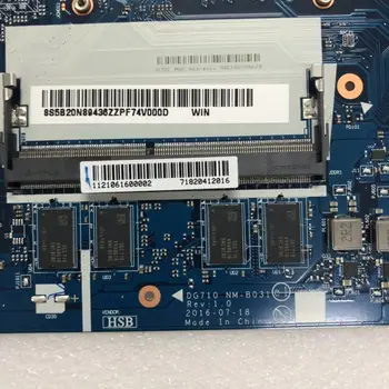 Pre Lenovo 110-17IKB 110 17IKB notebook doske SR2UW PROCESORU:i3-6006U DDR4 4GB RAM DG710 NM-B031 test o