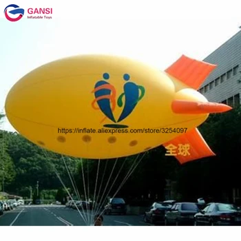 Propagačné hélium balón protilietadlovej obrany vzducholoď balón 4m dĺžka nafukovacie hélium lietadlo, balón pre reklamu