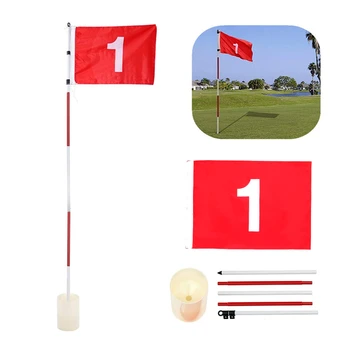 Putting Green Vlajky Golf Flagsticks Praxi Otvoru Pohára S Vlajkou Golf Pin Vlajky Pre Štandardné Golfové Ihrisko