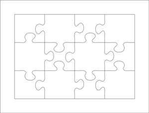 Puzzle die A3-12PCS hrúbka 23,8 mm
