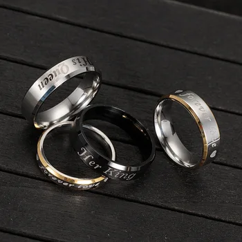 Pár oceľový prsteň titanium, Titanium oceľové šperky, šperky & Doplnky,Módne Šperky, Prstene