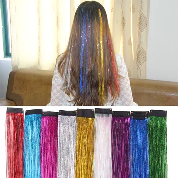 Rainbow Dievčatá Farebné Parochne Copu Vlasy Ornament Čelenky Laser Vlasy Kapely pokrývku hlavy Deti, Vlasové Doplnky, predlžovanie Vlasov