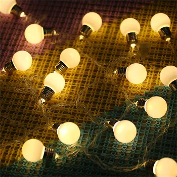 Retro G45 Svete Žiarovka Lano Svetlá na batériový Party Dekorácie 3/6M String Víla Svetlo Pre Domáce Izba Vianočné Festival Lampa