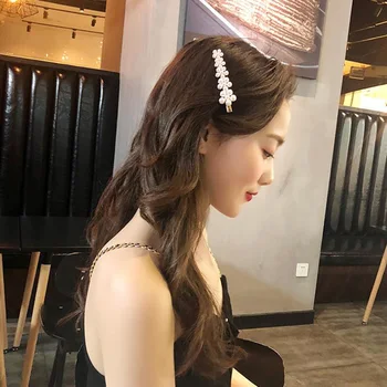 Simulované Pearl Flower Sponky Do Vlasov Vlasové Doplnky Pre Ženy Barrette Nové Módne Kórejský Vlasy Klip Svadobné Spona Do Vlasov Vlasy, Šperky