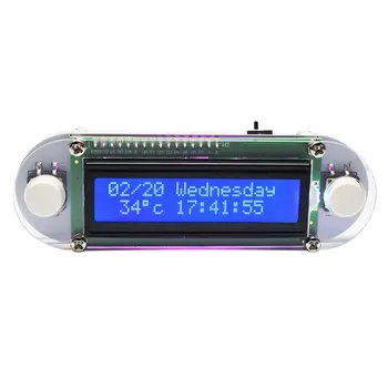 Sviečkach Účinok LCD1602 Vibrácií Hodiny DIY Kit Elektronické Učenie Súpravy Dovolenku Pripomienky s puzdrom
