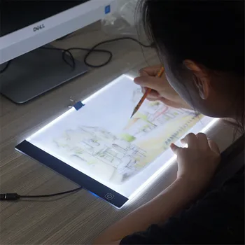 Thrisdar Ultra A4 Výkres tabuľka Tablet svetlo rysovaciu Dosku Pad Sketch Tracer Kalibrácie pre Maľovanie Akryl Akvarelových farieb