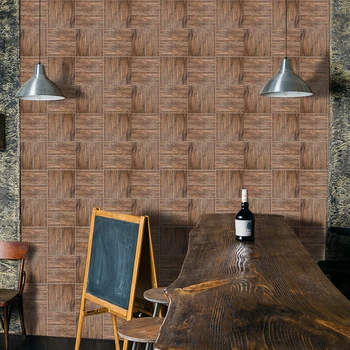 Tmavo hnedé drevo, stenové nálepky retro olej-dôkaz nepremokavé dlaždice tapety pre kuchyne, kúpeľne, podlahy, steny domu dekorácie