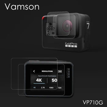Vamson pre Prejdite ProScreen Protector Ochranná Fólia Tvrdeným Sklom + objektív film pre GoPro Hero 7Black 6 5 VP710G