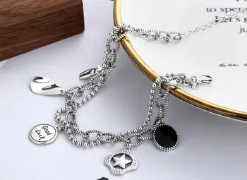 Veľkoobchod vysoko kvalitné reálne 925 sterling silver strane tag náramok putá náramok jemné šperky, náramky wristlet príslušenstvo jewel