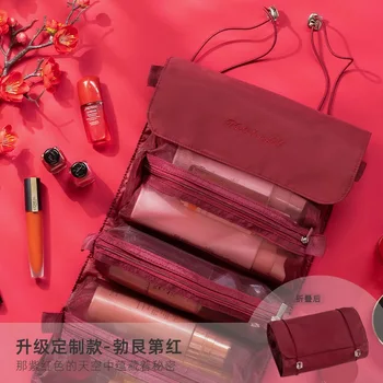 Veľká-kapacita Make-up Taška 2021 Nové Štyri-v-jednom Rozdelenie Skladací Carry-na Cestovné Zber Wash Bag