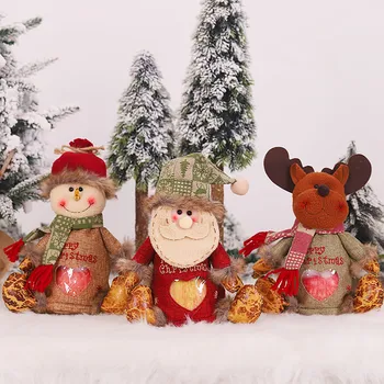 Vianoce, Narodeniny, Darček Taška Strana Prítomná Krásne Zábal Apple Candy Bag Dekor Bábika Klasické Bavlnené Hračky