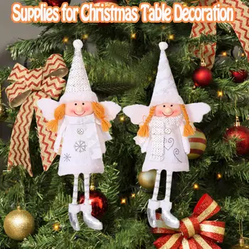 Vianočné Dekorácie Prívesok Vianočné Fľaša Vína Taška Anjel Oblečenie pre Bábiku Ozdoby na Vianočný Stôl Dekorácie