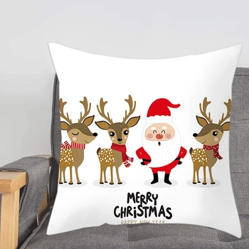 Vianočné Santa Claus Tlač Vankúš Polyester Domov Vankúš Vianoce Domáce Dekorácie Vianočné Vankúš Spálne