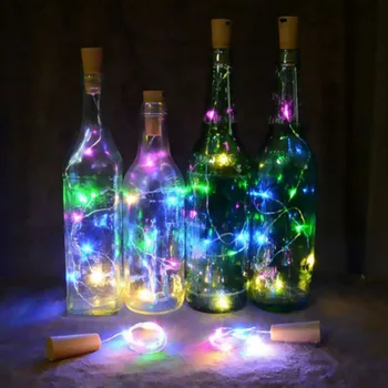 Víno Korku Svetlo 15 LED Medený Drôt Nízku Spotrebu Energie, Vysoký Jas Nepremokavé Domov Svadobné Party Dekorácie Lichterkette