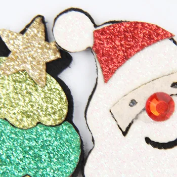 Xugar 10pcs/veľa Lesk Netkaných Škvrny Santa Claus Strom Flatback Sticke na Vianočný Večierok Vlásenky Nášivka Dekor Príslušenstvo