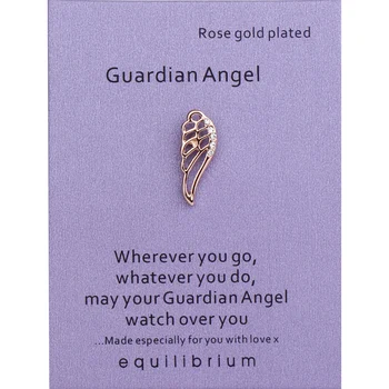 Zirconia embellishment anjel krídla lady brošňa s zliatin medi pokovovanie rose gold módne šperky