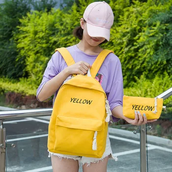 Ženy Batoh Žena kórejská Verzia High School Študenti Batoh Areálu, Plátené tašky Cestovný Batoh Mochila